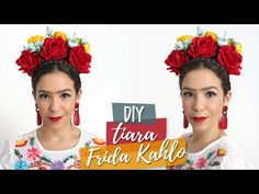 (44) Como fazer uma tiara de Frida Kahlo para o carnaval - YouTube Friday Kahlo, Tiara Diy, Diy Tiara, Headpiece Diy, Diy Headband, Flower Headband, Hair Skin, Pita, Diy Hairstyles