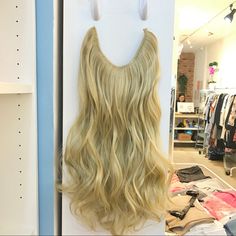 New. The Price Is Firm. 22” Long. 24/613 Ash Blonde Color. Fish Line Band Hair Extensions. Halo Hair Extensions. Human Hair Blend/Heat Resistant Synthetic. Can Be Straighten Or Curled And Washed Hair Extensions Halo, Hair Accessories Updo, Diy Hair Extensions, Hair Extensions Before And After, Ashy Blonde, Tortoise Hair, Curling Iron Hairstyles, Black Hair Extensions, Vintage Hair Clips