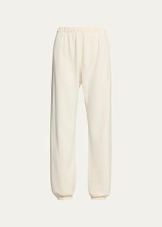 Eterne Classic French Terry Cinched-Cuff Sweatpants - Bergdorf Goodman Cream Sweatshirt, Cuffed Sweatpants, Bergdorf Goodman, Top Designers, French Terry, Tops Designs, Sweatpants, Cuff, Luxury Fashion