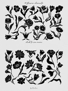 two black and white floral designs with the words, i have always been written on them