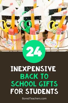 back to school gifts for students with text overlay