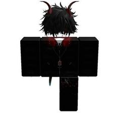 an anime character with horns on his head is standing in front of a white background