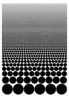 black and white circles are arranged in the same pattern