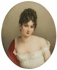 a portrait of a woman in white dress