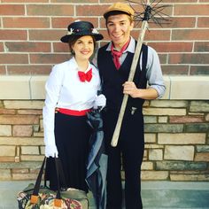 a man and woman are dressed up for halloween