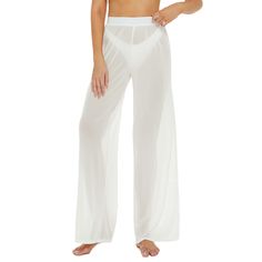 PRICES MAY VARY. Material: Polyester Spandex,Lightweight,Quick Dry. Womens Casual Loose Plus Size High Elastic Waisted See Through Full Cover Wide Flare Bottom Leg Transparent Beach Trousers Pants/ pants cover up / flare pants / swimsuit cover up pants High waisted sexy perspective swim pant bikini bottom cover up Perfect for pairing with trendy cropped tops, Bikini tank tops or Tees Women's See Through Summer Mesh Leggings Pants Great Bikini Cover Up for Swimming Pool, Beach, Lake, Cruise, or A Cheap Loungewear Tank Top With Adjustable Straps, Swimsuit Coverup Pants, Cover Up Pants, How To Style Cargo Pants Women, Swimsuit Coverups, How To Style Cargo Pants, High Waist Wide Leg Pants, Ruffle Pants, Beach Swimsuit