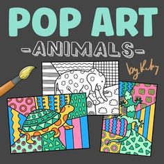 the pop art animals coloring book