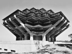 an unusual building that looks like it is made out of concrete