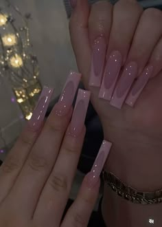 Tapered Square Nails, Long Acrylic Nail Designs, Diy Acrylic Nails, Ombre Acrylic Nails, Classy Acrylic Nails, Pretty Gel Nails, Acrylic Nails Coffin Pink, Long Square Acrylic Nails, Unique Acrylic Nails