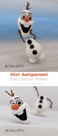 crocheted snowman ornament made from an old amigurm pattern