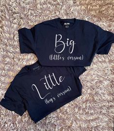 Show your love for your little with a cute big little shirt! Our shirts are custom made to order, and sure to put a smile on both your little and your face. Don't see the design you want? Feel free to view our custom big little shirt listing, or message me! Big Middle Little Tiny Shirts, Big Little Shirts, Big Little Reveal, Heart Sunglasses, Big Little, Bronx, Womens Clothing Tops, Colorful Shirts, Custom Made