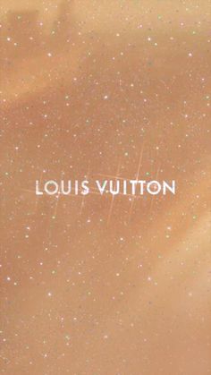 the words louis vuitton are written in white on a brown background with stars