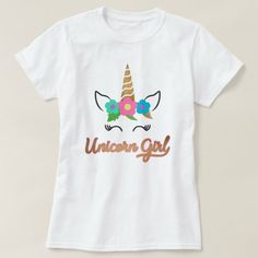 Unicorn Girl T-shirt / Unicorn T-shirt Puffy Paint Shirts, T Shirt Press, Tshirt Painting, Cupcake Birthday, Paint Shirts, Unicorn Cupcakes, Unicorn Girl, Shirt Diy, Unicorn Tshirt