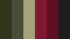 an image of the color scheme in red, brown and green colors with black stripes