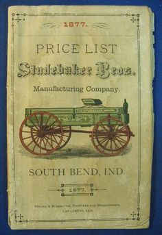 an old book with the title price list for sunbeamer farm manufacturing company, south bend, indiana