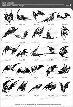 an image of various tattoo designs