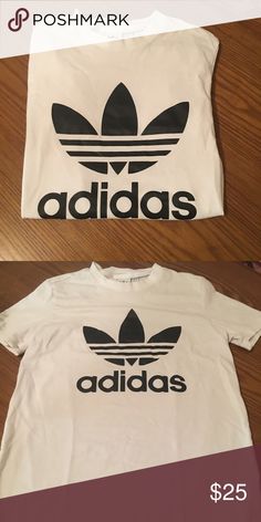 Adidas Tee Size: S Brand: Adidas  Color: White and Black Notes: Brand new! Just washed and hung in closet. adidas Tops Tees - Short Sleeve Black Notes, Adidas Tee, Adidas White, Adidas Tops, White Adidas, Adidas Women, White Black, White And Black, Color White