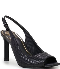 Vince Camuto Lyndon Quilted Leather Peep Toe Slingback Pumps | Dillard's Sling Back Pumps, 2024 Outfits, Pump Dress, Sling Back, Slingback Pump, Slingback Sandal, Dress Sandals, Quilted Leather, Dillard's