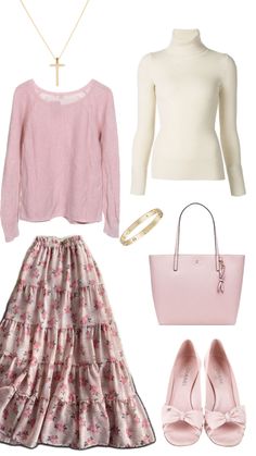 Modest outfit, christian, outfit, pink Modest Aesthetic Outfits, Christian Fashion Modesty, Christian Outfits Modesty, Christian Modest Outfits, Christian Girl Outfits, Modest Christian Clothing, Modest Outfit