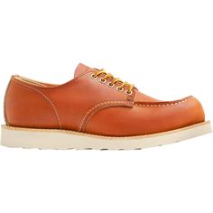 Timeless good looks and top-tier craftsmanship harmonize in the Red Wing Heritage Shop Moc Oxford Shoe. Durable leather provides a richly detailed design and lasting comfort, while the EVA midsole and rubber outsole ensure we always put our best foot forward. Classic Sneakers With Leather Footbed For Work, Leather Moc Toe Dress Shoes, Classic Low-top Boots With Rubber Sole, Classic Low-top Boots With Vibram Sole, Leather Wingtip Dress Shoes With Vibram Sole, Classic Brown Leather Shoes With Vibram Sole, Classic Low-top Dress Shoes With Leather Footbed, Masculine Moc Toe Dress Shoes With Stitched Sole, Classic Low-top Boots With Leather Footbed