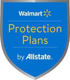 a blue shield with the words protection plans by allstate in yellow on it