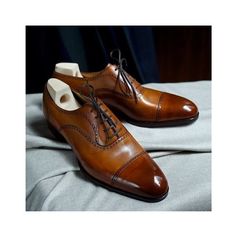 New Men's Handmade Leather Tan Hand Patina Lace up oxfords Shoes Leather Dress Shoes For Men's Upper Material Genuine Leather Inner Linings Soft Leather Style Lace up Oxford Shoes Color Brown Sole Leather Gender Male Heel Leather Manufacturing Time 12 to 14 Business Days IMPORTANT NOTE Please measure your foot size according to the size chart given in the Images for a perfect fit before placing the order. If you can't find your required Size or Color just send us message we will make the shoes a Fitted Brown Oxfords With Closed Toe, Brown Leather Sole Oxford Shoes With Round Toe, Brown Oxford Shoes With Leather Sole And Round Toe, Lace Up Oxford Shoes, Custom Design Shoes, Oxfords Shoes, Leather Boot Shoes, Leather Dress Shoes, Leather Cap