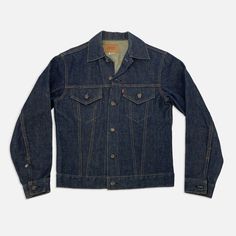 Levi’s denim jacket 1950-70s Size: no size listed/fits like L chest-19” shoulder-6” sleeve-25” top to bottom-24” Vintage Levis, Vintage House, Denim Jacket