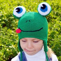 Handmade novelty beanie styles. Acrylic yarn and eco-fill Hand wash only. Frog hat. Funny balaclava with frog eyes. The most trendy hat. Be brave, stand out :) This cute fluffy hat is crocheted from  yarn. This is a handmade crochet Hat Beanie This would make a great gift for that special someone or for yourself. Also, it is a great addition to Collectors. This would make a special gift because it is handmade and made to order. All items are shipped via priority airmail with the tracking number. Crochet Hat Kids, Crazy Frog, Frog Hat, Toddler Beanie, Trendy Hat, Beanie Style, Baby Hat, Skull Cap Beanie, Crochet Hat