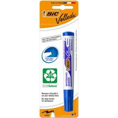 a blue pen with white writing on it in the packaging for vertulade