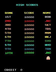 an old - school computer game with numbers and symbols on the screen, all in different colors