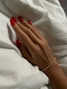 #RedNails #NailInspo Summer Nails Ideas, Summer Nail Ideas, Red Acrylic Nails, Chrome White, Waste Of Time, Almond Acrylic Nails, Nail Jewelry