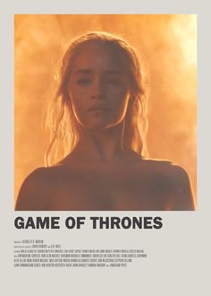 the poster for game of thrones shows a woman with long blonde hair and no shirt