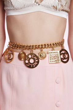 Charm Belt, Chanel Charm, Chanel Accessories, Fashion Belts, Chanel Jewelry, Belt Accessories, Vintage Accessories