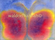 a painting of a butterfly with the words waldorhannan on it's wings