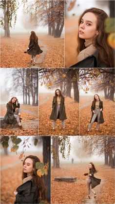 a woman is posing in the woods with her hands on her hips