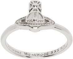 Band ring in recycled sterling silver. · Logo at face · Full hallmarking Supplier color: Platinum Vivien Westwood, Vivienne Westwood Ring, Silver Logo, Recycled Sterling Silver, Vivienne Westwood, Earings Piercings, Band Ring, Girly Things, Band Rings