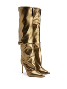 Giuseppe Zanotti Gz Gala 105mm Slouchy Boots - Farfetch Sales Clothes, Gold Boots, Bath Robes For Women, Slouchy Boots, Moccasin Boots, Boots And Sneakers, Slipper Shoes, Dream Shoes, Shoe Game