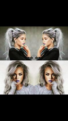 Bellami Silver Extensions - Rihanna Photoshop Black And Grey Hair, Beard Dye, Beard Colour, Perfect Hair Color, Natural Hair Wigs, Girls Natural Hairstyles, Dark Roots, Silky Hair, Gray Hair