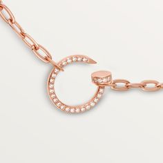 CRN7413500 - Juste un Clou necklace - Rose gold, diamonds - Cartier Cartier Juste Un Clou, Pave Necklace, Necklace Rose Gold, Luxury Necklace, Necklace Rose, Rose Gold Diamonds, Rose Gold Necklace, Gold Gold, Brilliant Cut Diamond