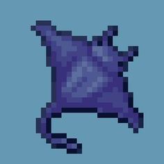 an image of a pixellated animal on a blue background