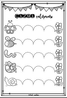 a printable worksheet for bees and flowers