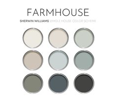 the color scheme for sherylin williams's new paint collection, farmhouse house