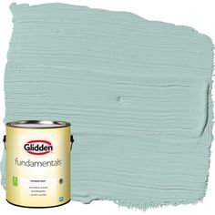 the paint is light blue and has been painted with an old - fashioned green color