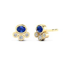 Sapphire Stud Earrings, Three Sty Diamond Earrings, Oval Gemstone Earrings, Gold Plated Silver Earrings For Women, Trio Minimalist Earring Description: * Metal: Sterling Silver * Plating: 18K Micron Plating * Gemstone: Round 1.8mm, 1.6mm CZ & Oval 4x3mm Blue Sapphire CZ, Emerald CZ, Ruby CZ. * Can be personalized, if you require. Please note that all above details are accurate. The dainty, petite and minimalist jewels are created with the sole purpose of giving its owner a sense of delicacy and Sapphire Stud Earrings, Minimalist Earring, Gemstone Earrings Gold, Sapphire Earrings Studs, Sapphire Studs, Buy Necklace, Lovely Earrings, Pretty Jewellery, Gold Plated Silver