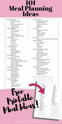 the ultimate meal planner with free printable meals