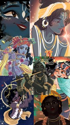 the four avatars of lord rama and goddess laxavar in different stages of development