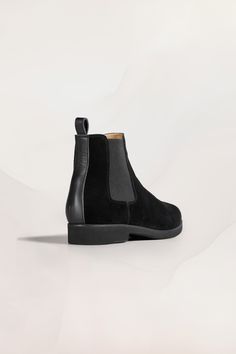 Rooted in heritage, Rakoh Chelsea Boots are handcrafted in Tuscany with the finest Italian leather and suede. Engineered for walking and all day wear, these boots feature a flexible and ultralight EVA sole and a 5mm thick insole. Creating the perfect balance between craftsmanship and superior engineering, these boots provide unmatched comfort for long walks and always look elegant. Black Leather Chelsea Boots With Textured Sole, High-top Suede Chelsea Boots With Leather Sole, Suede Ankle-high Chelsea Boots With Leather Sole, Ankle-high Suede Chelsea Boots With Suede Lining, Womens Chelsea Boots, Black Suede Chelsea Boots Ankle-high, Jason Markk, Chelsea Boots Women, Shoe Bags