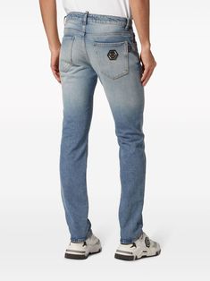 Find PHILIPP PLEIN Straight-cut Jeans on Editorialist. blue stretch-cotton denim washed belt loops logo patch to the front logo patch to the rear logo tag whiskering effect concealed fly and button fastening classic five pockets Designer Fitted Cotton Jeans, Luxury Blue Denim Bottoms, Designer Fitted Jeans, Luxury Blue Bottoms With Five Pockets, Denim Blue Straight Leg Jeans With Logo Patch, Straight Leg Denim Blue Jeans With Logo Patch, Straight Leg Cotton Jeans With Logo Patch, Straight Leg Jeans In Denim Blue With Logo Patch, Blue Cotton Jeans With Logo Patch