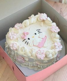 a hello kitty cake in a pink box