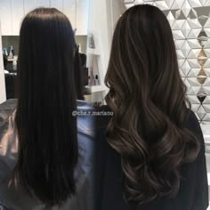 Black To Brunette Balayage, Low Maintence Balayage, Black Hair Subtle Balayage, Natural Looking Balayage Brunettes, Subtle Black Balayage, Subtle Ash Brown Balayage On Black Hair, Partial Balayage On Black Hair, Subtle Hair Color For Brunettes, Black Hair Bayalage